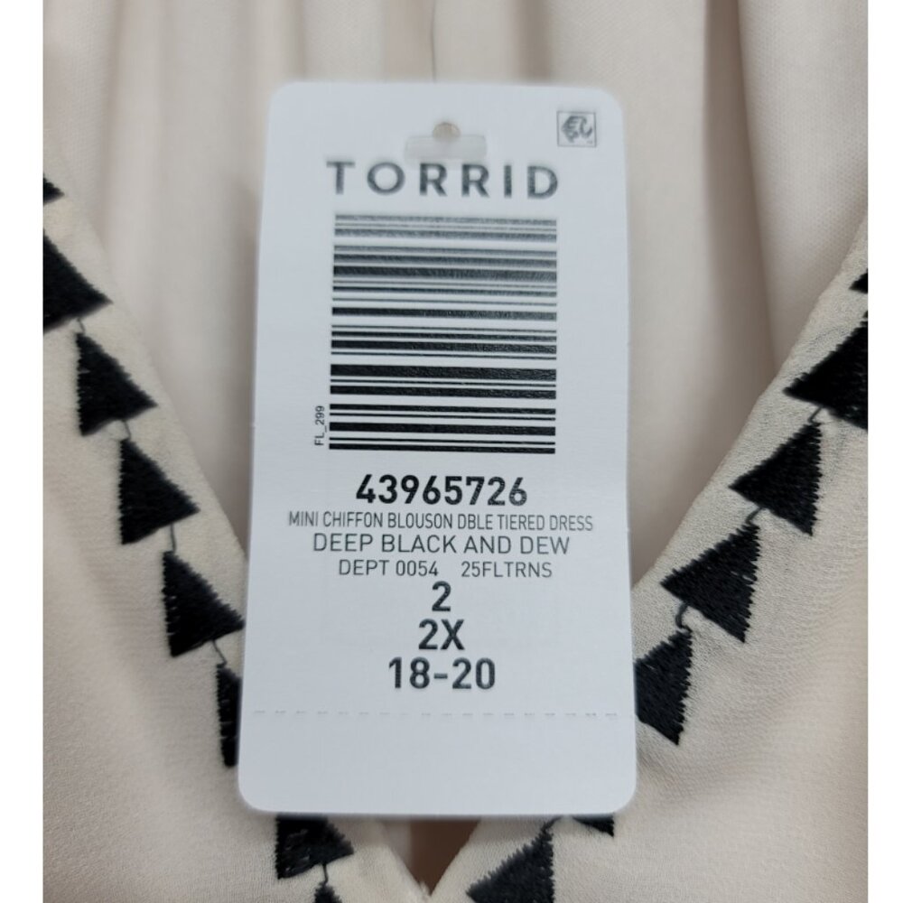NWT Torrid 2 Mini Chiffon Double Tiered Dress 2X 18 20 - Picture 9 of 10